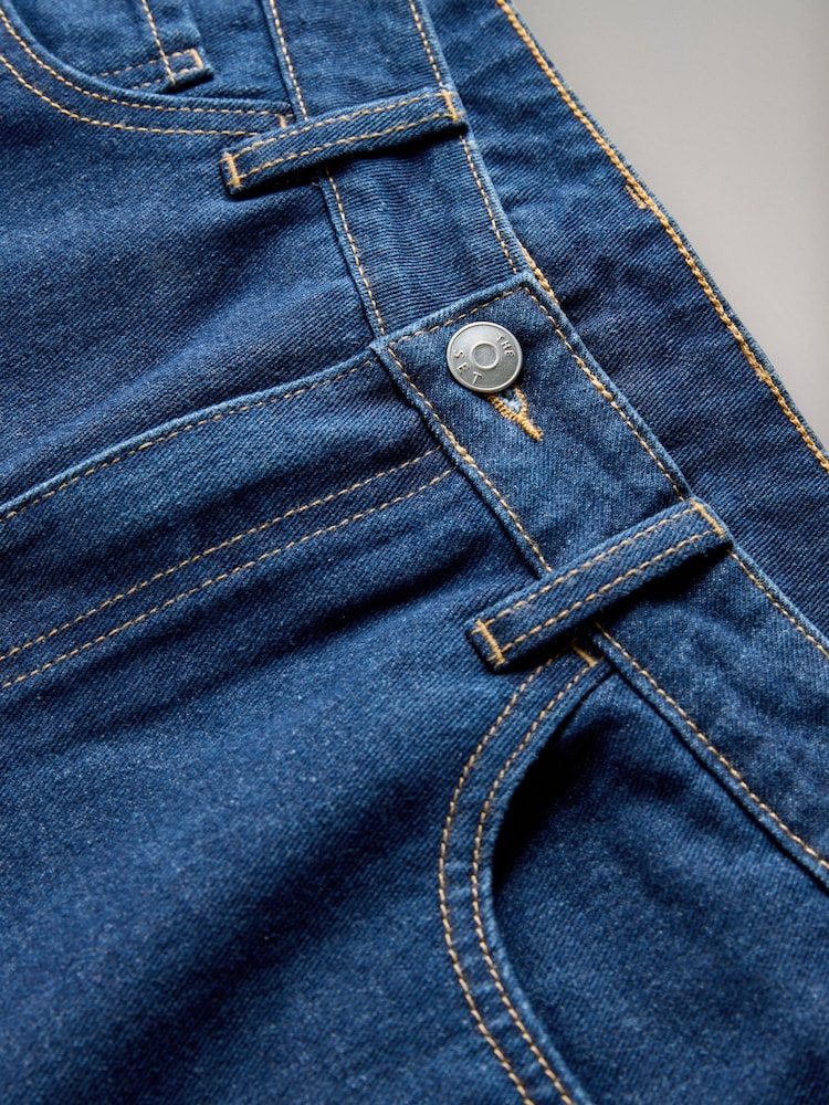 The Set 2 Pack Turn Up Wide Leg Denim Jeans Denim - Image 6 of 6