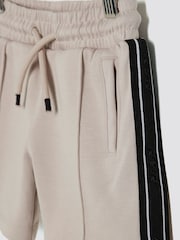 River Island Natural Boys Funnel Taped Shorts Set - Image 4 of 5