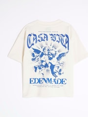 River Island Cream Boys Casa Gothic 100% Cotton T-Shirt - Image 2 of 4