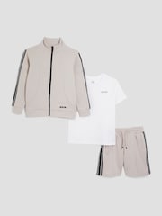 Комплект для мальчиков с шортами и отделкой River Island - Изображение 1 из 5