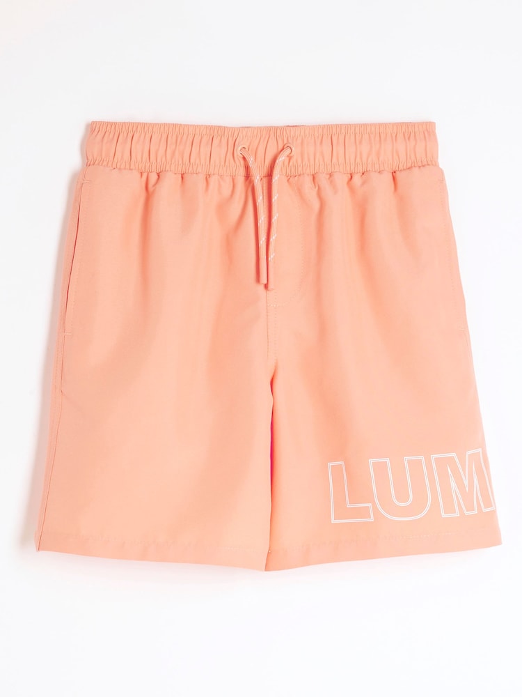 River Island Orange Boys Luminis Swim Shorts - Image 1 of 5