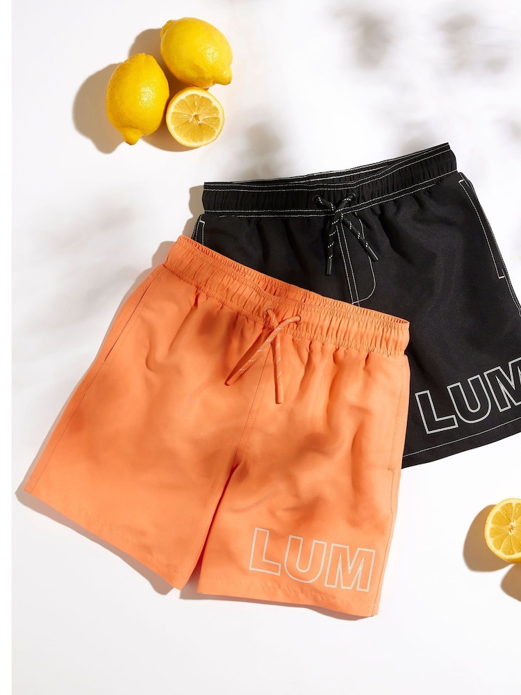 River Island Orange Boys Luminis Swim Shorts - Image 5 of 5