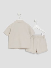 River Island Natural Boys Palm Embroid Swim Shorts Set - Image 3 of 6