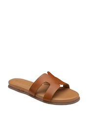 Ravel Brown Leather Mule Shoes - Image 1 of 4