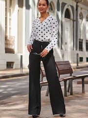 Sosandar White Spot Print Shirt - Image 2 of 5