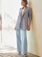 Sosandar Grey Double Breasted Blazer - Image 2 of 5