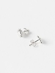 Oliver Bonas Silver Tone Elio Sun Sterling Stud Earrings - Image 3 of 5