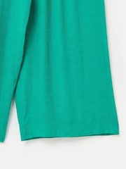 Oliver Bonas Green Crinkled Wide Leg Trousers - Image 8 of 8