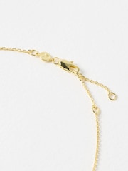 Oliver Bonas Gold Tone Elio Sun Charm Pendant Necklace - Image 3 of 4