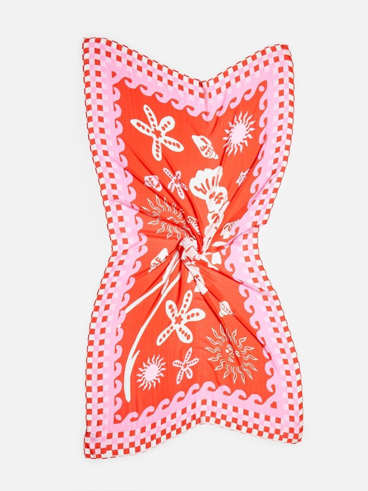 Oliver Bonas leve xadrez lagosta Scarf - Imagem 2 de 4