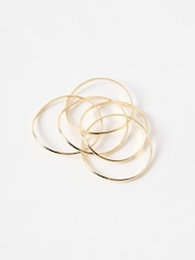 Oliver Bonas Gold Moe Coloured Interlocking Bangles - Image 2 of 4