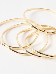 Oliver Bonas Gold Moe Coloured Interlocking Bangles - Image 3 of 4
