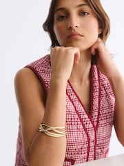 Oliver Bonas Gold Moe Coloured Interlocking Bangles - Image 4 of 4