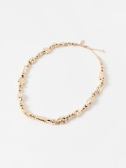 Oliver Bonas Gold Tone Charlie Bead Coloured Collar Necklace - Image 1 of 4