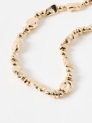 Oliver Bonas Gold Tone Charlie Bead Coloured Collar Necklace - Image 2 of 4