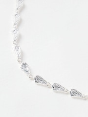 Oliver Bonas Silver Tone Talia Molten Shell Plated Chain Necklace - Image 2 of 4