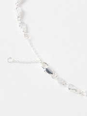 Oliver Bonas Silver Tone Talia Molten Shell Plated Chain Necklace - Image 3 of 4