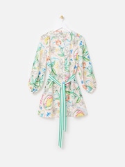 Oliver Bonas Multi Summer Tropical Print Mini Shirt Dress - Image 1 of 5