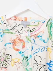 Oliver Bonas Multi Summer Tropical Print Mini Shirt Dress - Image 3 of 5