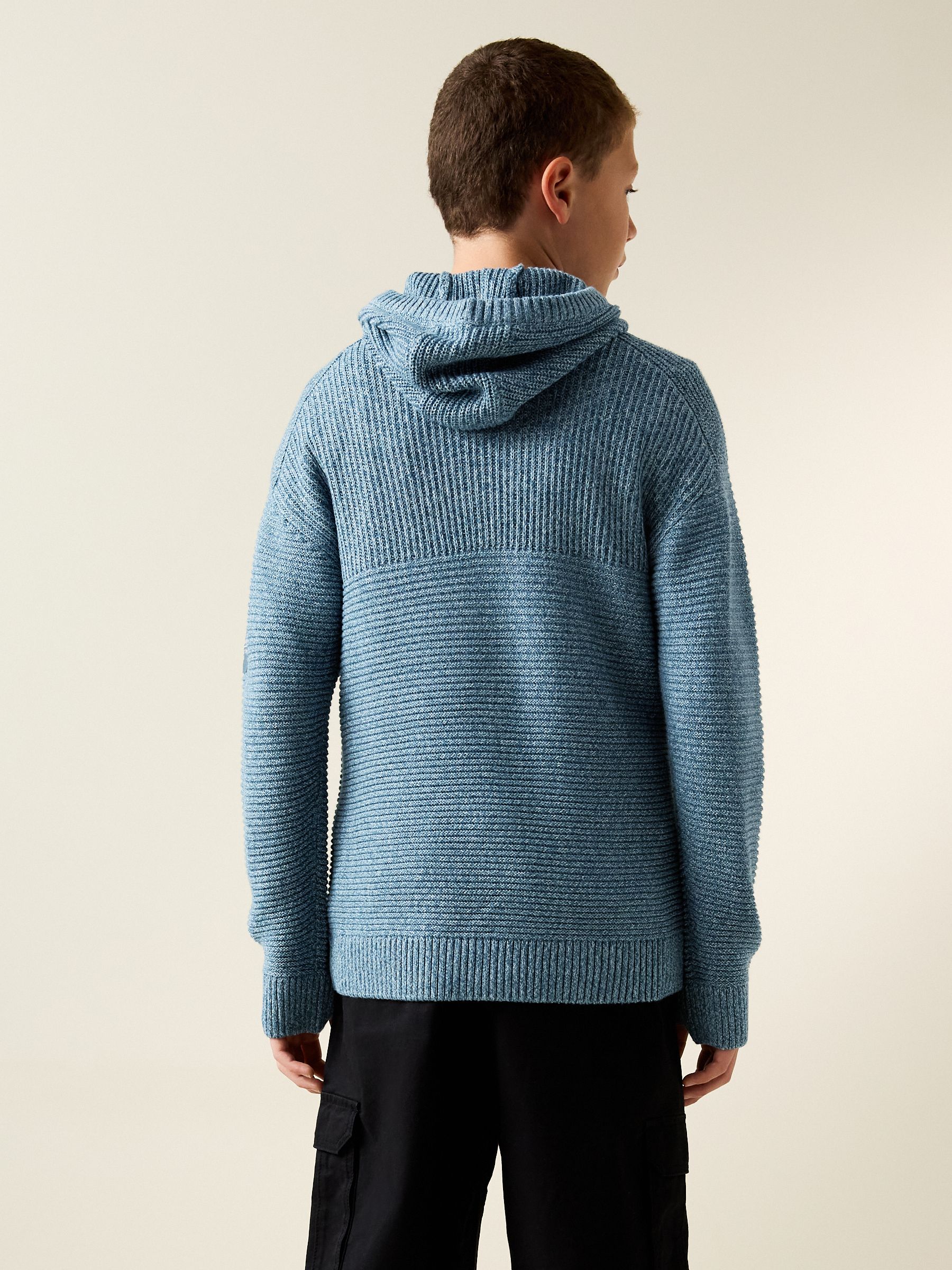 Buy Blue Twist Utility Knitted Hoodie (3-16yrs) from Next USA