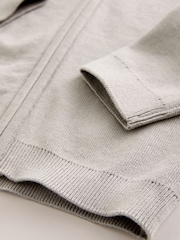 Neutral Zip Through Knitted Cardigan (3-16yrs) - Image 3 of 4