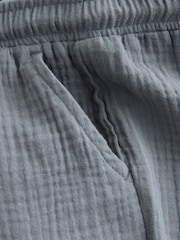 أزرق - Soft Textured Pull On Trousers (3mths-7yrs) - صورة 3 من 4