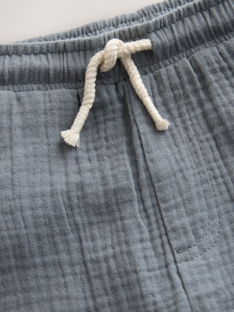 أزرق - Soft Textured Pull On Trousers (3mths-7yrs) - صورة 4 من 4 أزرق - Soft Textured Pull On Trousers (3mths-7yrs) - صورة 4 من 4