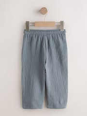 Blue Soft Textured Pull On Trousers (3mths-7yrs) - Image 5 of 7
