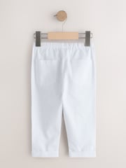 Blanco - Pantalones de mezcla de lino sin cierres (3 meses-7 años) - Imagen 2 de 5