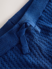 Navy Blue Knitted Polo Shirt and Shorts Set (3mths-10yrs) - Image 6 of 6