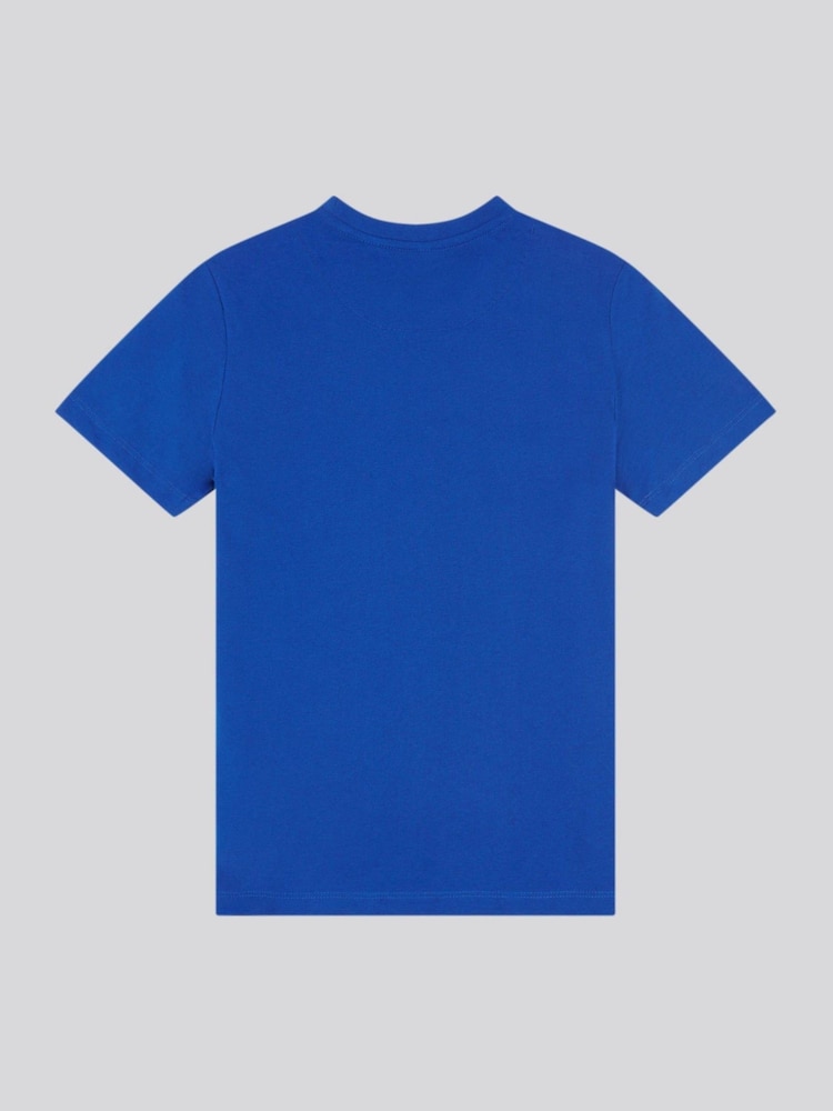 U.S. Polo Assn. Blue Large Boys Double Horsemen Graphic Print 100% Cotton T-Shirt - Image 2 of 3