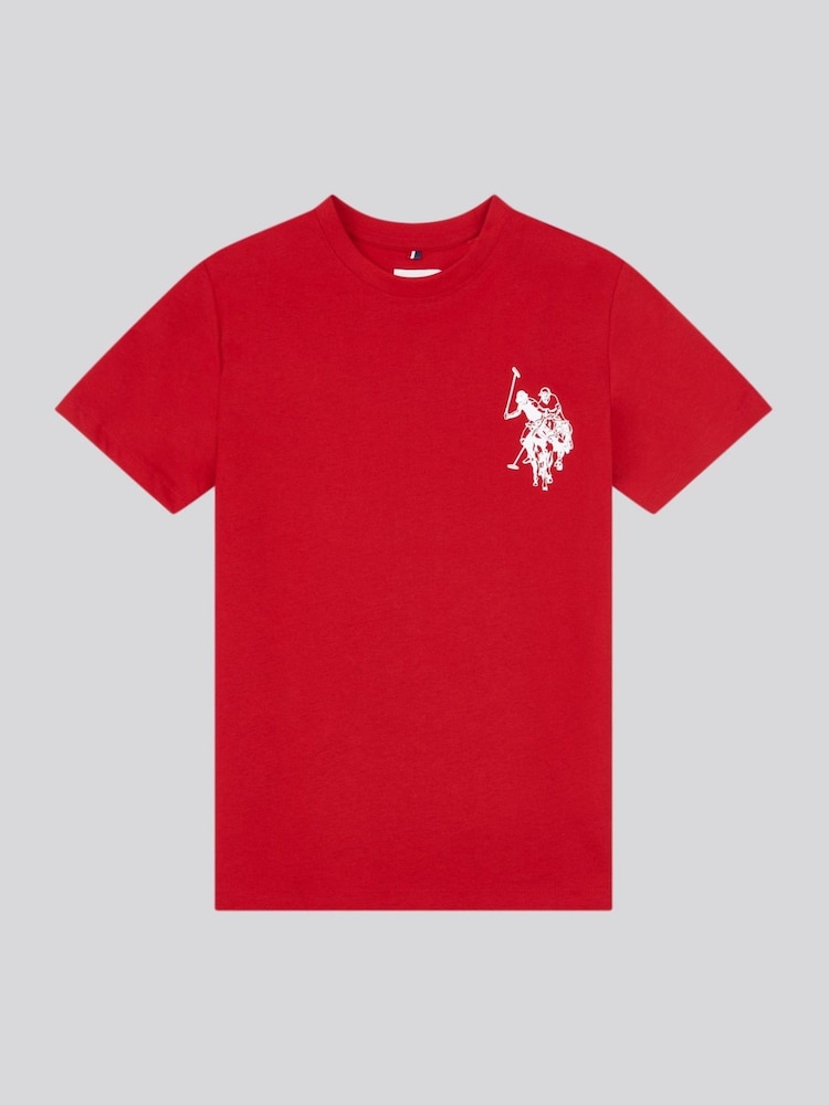 U.S. Polo Assn. Red Large Boys Double Horsemen Graphic Print 100% Cotton T-Shirt - Image 1 of 3 U.S. Polo Assn. Red Large Boys Double Horsemen Graphic Print 100% Cotton T-Shirt - Image 1 of 3