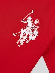 U.S. Polo Assn. Red Large Boys Double Horsemen Graphic Print 100% Cotton T-Shirt - Image 3 of 3