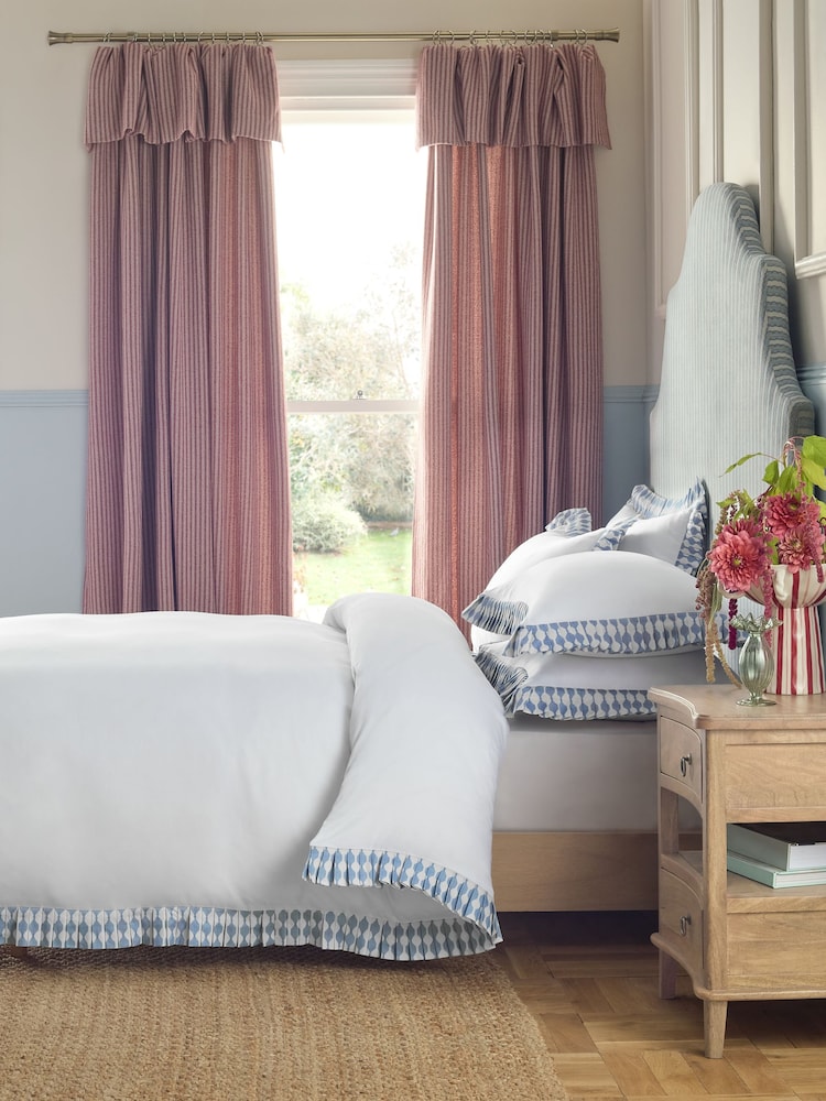 200TC Percale Box Pleat Collection Luxe Duvet Cover and Pillowcase Set - صورة 1 من 4 200TC Percale Box Pleat Collection Luxe Duvet Cover and Pillowcase Set - صورة 1 من 4