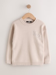 Neutral NYC Knitted Crew Neck Jumper (3-16yrs) - Image 1 of 5