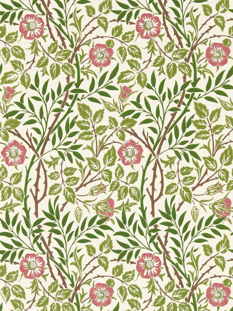 Morris & Co Sweet Briar Boughs Rose Sweet Briar Morris Friends 10M Wallpaper - Image 1 of 1 Morris & Co Sweet Briar Boughs Rose Sweet Briar Morris Friends 10M Wallpaper - Image 1 of 1