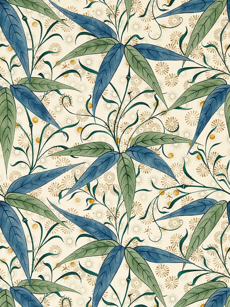 Morris & Co Bamboo Thyme Artichoke Bamboo Morris  Friends 10M Wallpaper - Image 1 of 1