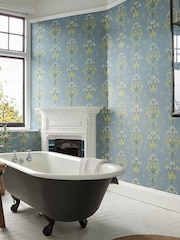 Morris & Co Meadow Sweet Mineral Blue Meadow Sweet Morris  Friends 10M Wallpaper - Image 2 of 3