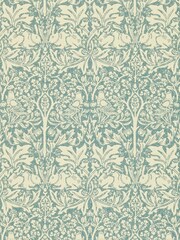 Morris & Co Brer Rabbit Slate Vellum Brer Rabbit Morris  Friends 10M Wallpaper - Image 1 of 1