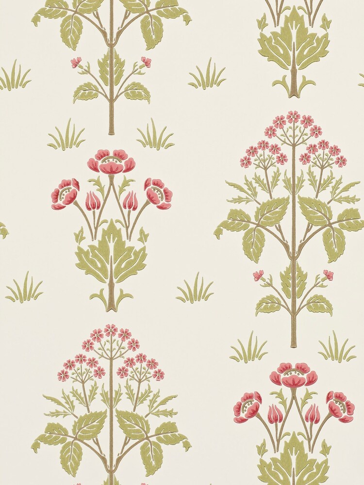 Morris & Co Meadow Sweet Rose Olive Meadow Sweet Morris  Friends 10M Wallpaper - Image 1 of 1