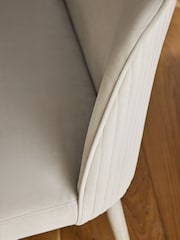 Soft Velvet Pebble Valencia Dining Table and Bench Set - Image 3 of 10