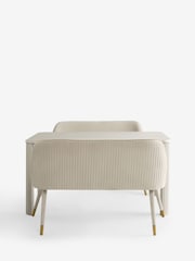 Soft Velvet Pebble Valencia Dining Table and Bench Set - Image 7 of 10