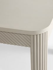 Soft Velvet Pebble Valencia Dining Table and Bench Set - Image 8 of 10