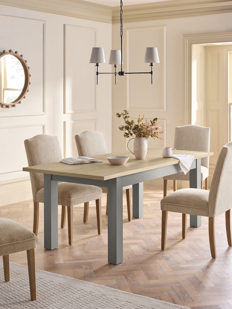 Dove Grey Malvern 6 to 10 Extending Dining Table - Image 2 of 10