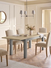 Dove Grey Malvern 6 to 10 Extending Dining Table - Image 3 of 10