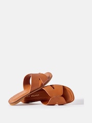 Mint Velvet Brown Darcie Leather Flat Sandals - Image 5 of 6