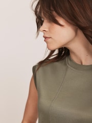 Mint Velvet Green Sleeveless Jersey Blouses - Image 3 of 7