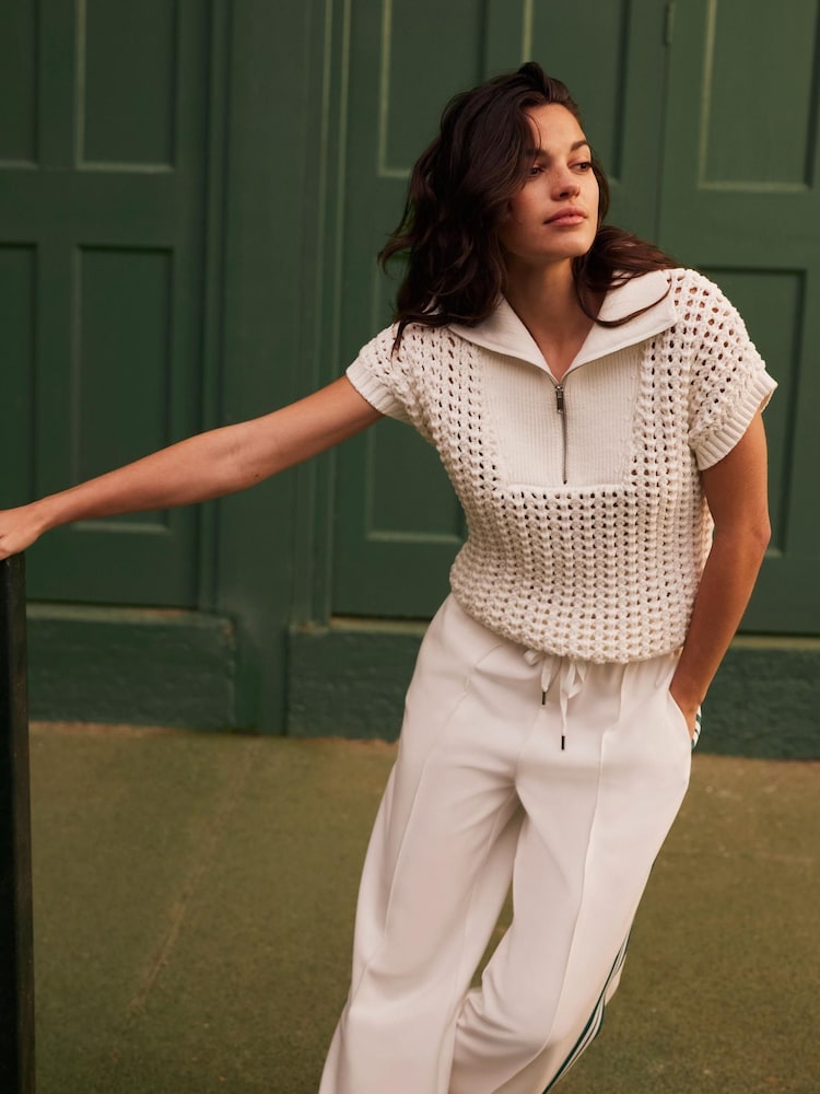 Mint Velvet White Blend Knit Top - Image 2 of 6