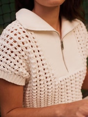 Mint Velvet White Blend Knit Top - Image 3 of 6