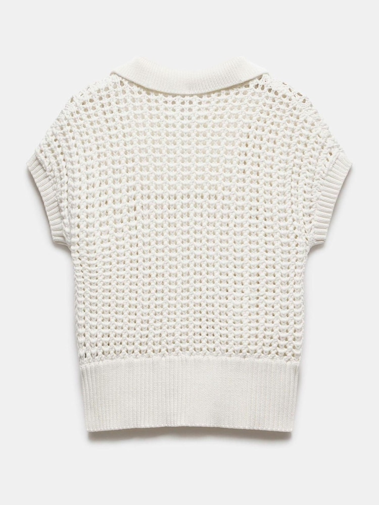 Mint Velvet White Blend Knit Top - Image 6 of 6